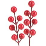 25 x decoratieve takken, decoratieve kleine takken met bessen, decoratieve takken als tafeldecoratie, knutselaccessoires voor doe-het-zelfwerkzaamheden (25 stuks, enkele rode besse