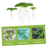 5 Sätze Wasserlinsen-Kunststoff Künstliche Pflanzen Artificial Pflanzen Aquarium Dekoration Mini Gefälschte Entengrütze Teichsimulation Entengrütze Tankanlagen Plastik 90 Stü