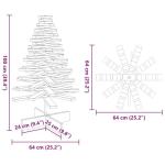 Kerstboom, dennenboom hout om te versieren, kerstboom houten boom DIY kerstdecoratie decoratieve boom kerstdecoratie, wasbruin 100 cm massief hout grenen
