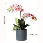 Kunstblumen Künstliches Phalaenopsis-Blumenarrangement, künstliche Orchideenblumen im Keramiktopf, künstliche Orchideen-Kunstblumen für Zuhause für jeden Anlass