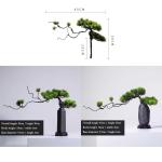Künstlicher Bonsai-Baum Chinesischen Stil Simulation Begrüßen Kiefer Künstliche Bonsai Keramik Vase Set Wohnzimmer Zimmer Zen Dekoration Gefälschte Kiefer Bäume Künstliche B