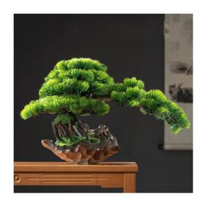 Künstlicher Bonsai-Baum Künstliche Bonsai-Kiefer, 61 cm, künstliche Topf-Kiefer, künstliche Pflanzen for Heim- und Bürodekoration, Höhe 40,6 cm Künstliche Bäume Pflanzen(D)
