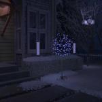 LED Weihnachtsbaum Lichterbaum Weihnachten Christbaum für Außenbereich geeignet 120 LEDs Blaues Licht Kirschblüten 150 cm