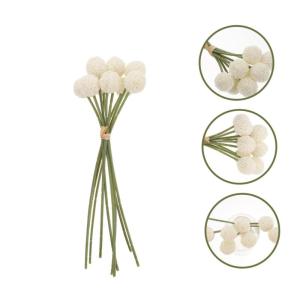 1Stk Simulierte Kugelchrysantheme Blumendekor selber Machen Hochzeitssträuße Layout- künstliche Blumen künstliche blüten schmücken Blumenarrangement Strauß Plastik Weiß