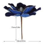 große Glitzer-Weihnachtsblumen, 6 Stück, künstliche Magnolien-Blumen, Samt, gefaltet, Weihnachtsbaum, Blumen, Dekorationen, Weihnachtsbaum, Neujahr Home Ornamente (Blau)