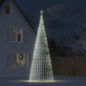 LED Weihnachtsbaum Aussen Kegelform Weihnachtsbaum Metall Groß Kaltweiß 1544 LEDs Tannenbaum Lichterbaum Weihnachtsdeko Aussen Weihnachtsbaum Tanne 500 cm