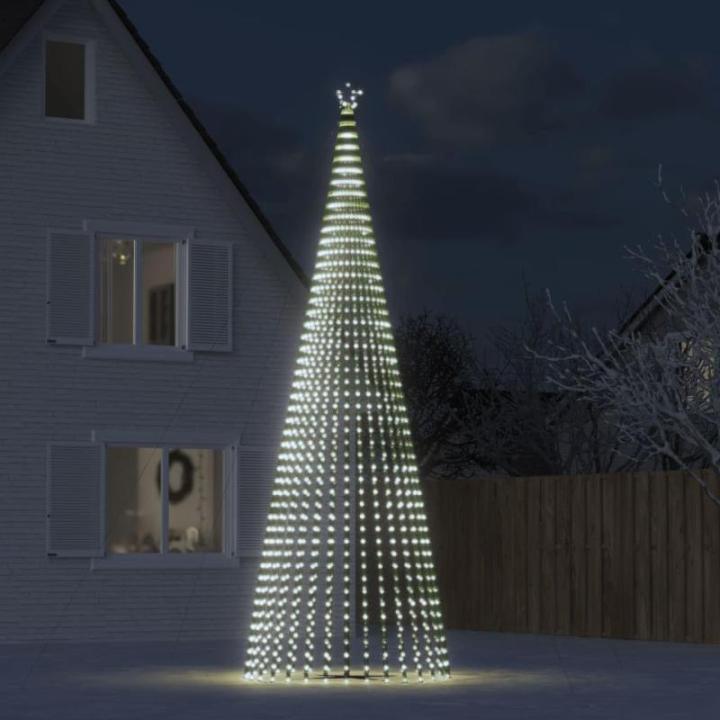 LED Weihnachtsbaum Aussen Kegelform Weihnachtsbaum Metall Groß Kaltweiß 1544 LEDs Tannenbaum Lichterbaum Weihnachtsdeko Aussen Weihnachtsbaum Tanne 500 cm
