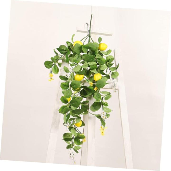 10St Simulation Zitronenrattan Foto Girlande Feiertag festlicher Zitronenzweig Obst Künstliche Zitronenpflanze Dekorative Zitronenpflanze künstliche Blumen Anlage gefälschte Zwe