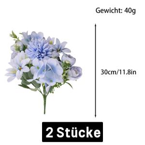 Kunstboeket, kunstbloemen zoals echte bloemen, , hortensia, bloemstukken, decoratie, kernstuk, bruiloft, boeket 1018