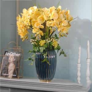 Kunstblumen Künstliche Blumen, Ochiden, Pflanzen, künstliche Orchidee im Topf, Pflanzen, Bonsai, schöne Dekoration für Hochzeit, Büro, Zuhause für jeden Anlass