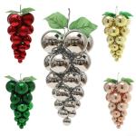 Künstlicher Trauben-Cluster, künstliche Trauben, Weihnachtsbaum, hängende Ornament, realistische künstliche Obstdekoration, Weihnachtsdekoration, 30 x 18 cm (Champagner)