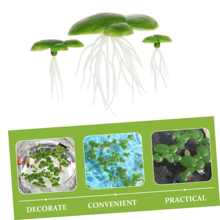 2 Sätze Wasserlinsen-Kunststoff Künstliche Pflanzen Artificial Pflanzen Künstliche Wasserpflanzen Simulierte Aquariumpflanzen Entengrütze Wasserlinsen-dekor Plastik 90 Stück *