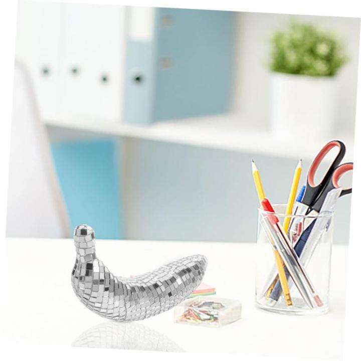 10 STK Disco-Banane Reflektierendes Disco-Ornament Bühnenbeleuchtungskugel Hängende Discokugel Reflektierende Discokugel Bananenverzierung Gefälschte Banane Home Obstfigur Schau