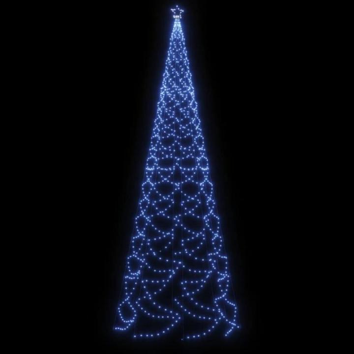 LED-Weihnachtsbaum mit Erdnägeln Tannenbaum Lichterbaum Weihnachtsdeko Beleuchtung Außen Beleuchtet Lichterkette 1400 LEDs Blau 5 m