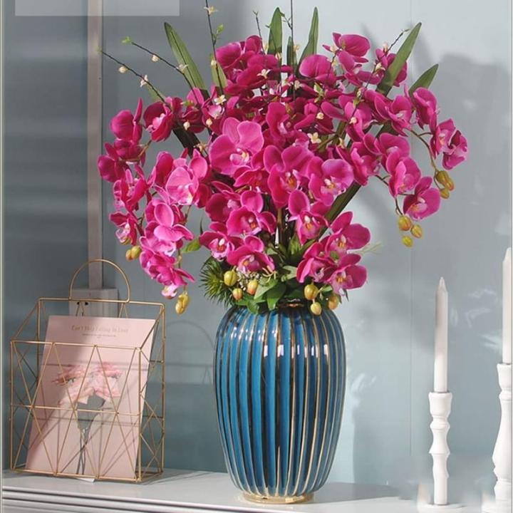 Kunstblumen Künstliche Blumen, Ochiden, Pflanzen, künstliche Orchidee im Topf, Pflanzen, Bonsai, schöne Dekoration für Hochzeit, Büro, Zuhause für jeden Anlass