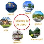 Simulation Thatch Fliese Engineering Thatch PE Kunststoff Thatch Gazebo Künstliche Thatch Simulation Stroh Fake Thatch Thatch Dach Wasserdicht Weingut Dekorative Fake Thatch -0.5x
