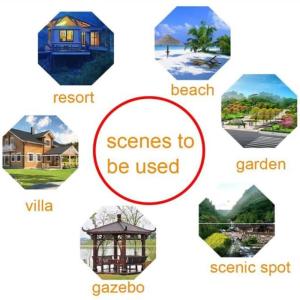 Simulation Thatch Fliese Engineering Thatch PE Kunststoff Thatch Gazebo Künstliche Thatch Simulation Stroh Fake Thatch Thatch Dach Wasserdicht Weingut Dekorative Fake Thatch -0.5x