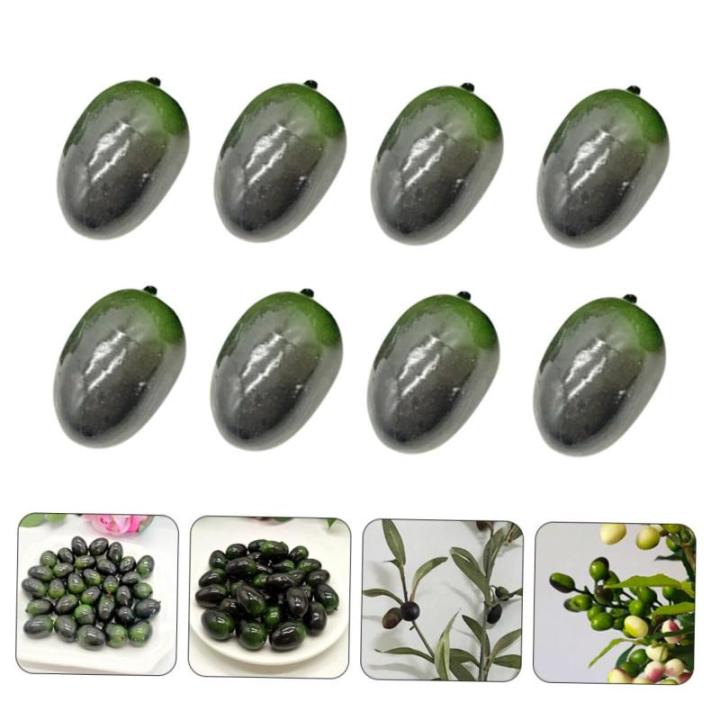 60 STK Olivenimitat Künstliche Früchte Ornament Lebensechte Früchte Modell Künstliche Früchte Obstdekor Falsches Obst Modell Mit Gefälschten Früchten Olivenschimmel Plastik