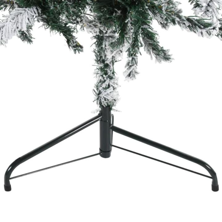 Künstlicher Weihnachtsbaum Grün und Weiß 210 cm Höhe PVC-Material Halb-Weihnachtsbaum Platzsparend Wand Christbaum Innen- und Außenbereich Wirtschaftliche Weihnachtsdekoration
