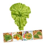 1 Satz Lebensmitteldekor Kunstpflanze Künstliche Pflanzen Künstliches Gemüse Lebensechtes Gemüse Realistisches Gemüseblatt Simulation Von Salatblattmodellen PVC Green 4 Stück