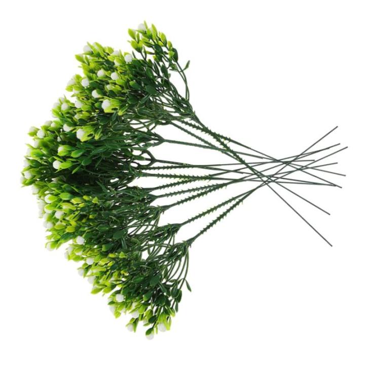 12st Kleine Schleierkraut-Dekoration Künstliche Blumen Gefälschte Blumen Gefälschte Partyblumen Simulierter Blumenschmuck Fake-blumenarrangement-dekor Blumenzweig Weiß Seidenbl