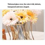 Kunstblumen Künstliche Blumen mit Metallrahmen, Glasvase, Blumenarrangement für Tischdekoration, Home Office, Hochzeitsdekoration für jeden Anlass