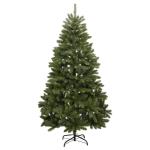 Kunstkerstboom, dennenboom, kerstboom met metalen standaard, kerstdecoratie kunstboom, 300 leds en ballen, 210 cm