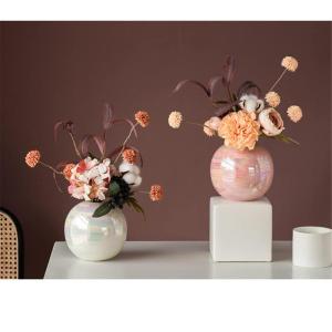 Kunstblumen Künstliche Blumen, Pflanzen, künstliche Blumen, Topfornamente für Heimdekoration, Kunstblumen mit Keramikvasen-Arrangement für jeden Anlass