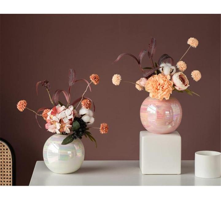 Kunstblumen Künstliche Blumen, Pflanzen, künstliche Blumen, Topfornamente für Heimdekoration, Kunstblumen mit Keramikvasen-Arrangement für jeden Anlass