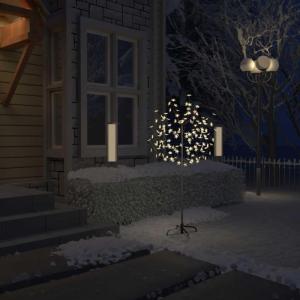 LED Weihnachtsbaum Lichterbaum Weihnachten Christbaum für Außenbereich geeignet 120 LEDs Warmweißes Licht Kirschblüten 150 cm