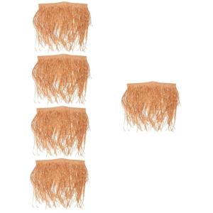 5 Stück Strohdekoration Rasendekoration Strohdach Für Den Garten DIY Dach Künstliches Strohdach Künstliches Strohdach Künstliches Strohdach Gartenhütte Grasdach