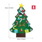 Filz Weihnachtsbaum Set DIY Filz Weihnachtsbaum Set Falt Filz Weihnachtsbaum Dekoration DIY Filz Deko Weihnachtsbaum Für Kinder mit Abnehmbaren Hängenden Ornamenten für Home/Tü