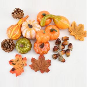 Kunstpompoen, herfst, kunstpompoen, kunstmatige eikels, dennenappels, herfst, Thanksgiving, decoratie, mini-kunstpompoenen, set, tafeldecoratie, tuindecoratie, fotografie-rekwisiet