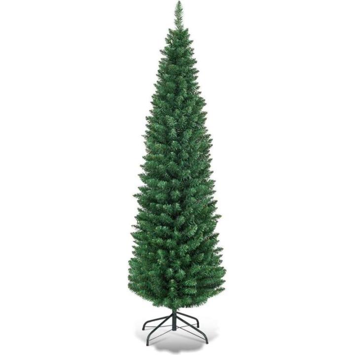 Weihnachtsbaum künstlicher Baum, Grüner Bleistift Schlanker Weihnachtsbaum(8FT/2.4M)