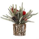 Künstlicher Weihnachtsbaum, Simulation, Mini-Weihnachtsbaumschmuck, 25 cm, für Zuhause, Tischplatte, Winter-Weihnachtsdekoration (B)