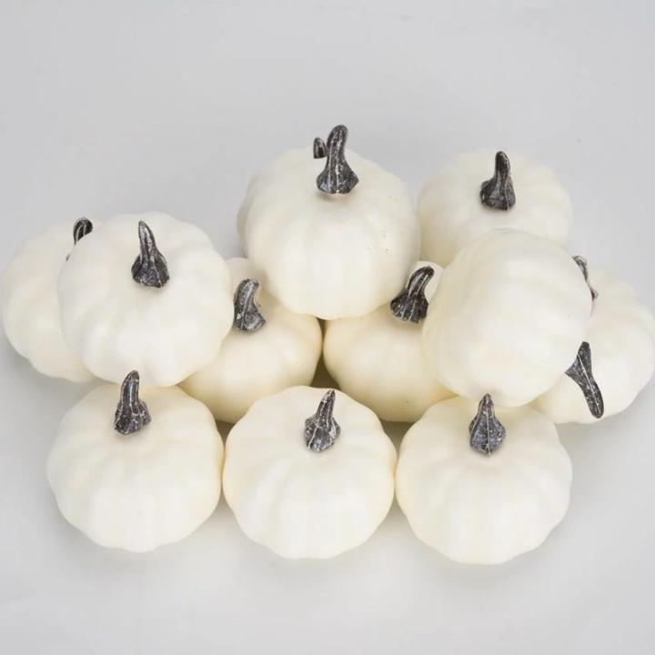 12 stuks pompoenen herfstdecoratie pompoenen decoratieve pompoenen herfstdecoratie herfstdecoraties kunstpompoenen voor herfst Thanksgiving Halloween feestdecoratie thuis boerderij
