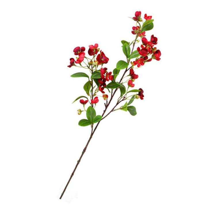 Hortensie, künstliche Blume, einzelne künstliche Hortensie, Blumenstrauß, Blumenarrangement, Dekoration für Zuhause, DIY, Hochzeit, Tafelaufsatz (Rot)