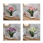 Kunstblumen Simulations-Fälschungsblume, künstliche Bonsai-Pflanzen mit Keramiktopf, Narzissen-Blumenarrangements für Hochzeitsfeiern zu Hause für jeden Anlass