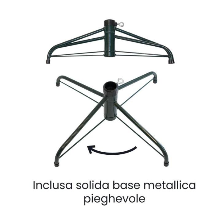 Weihnachtsbaum Slim aus realistischem PVC, ideal für kleine Räume, von höchster Qualität, 714 dichte Zweige und Stabiler Boden, Elegantes Design für Klassische Weihnachtsdekor