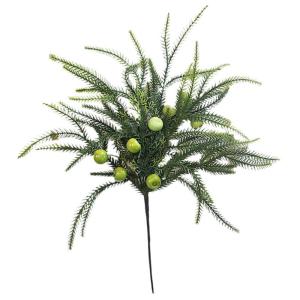 1 x realistischer 3D-Tannennadel-Zweig, Weihnachtsdekoration, Zypresse, grüner Kranz, Baumblätter, Füllstoffe, künstliche Weihnachtszweige N5m1