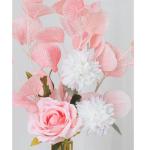 Kunstblumen Künstliche Blumen-Pflanzen-Set, künstliche Seidenblumen mit Leichter Luxus-Vase aus Schmiedeeisen, für den Hochzeitshausgarten für jeden Anlass