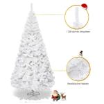 Kunstkerstboom, 240 cm, dennenboom met metalen standaard, pvc-naalden, kunstboom, ideaal voor thuis, kantoor, winkels en hotels, wit