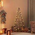 Metall Weihnachtsbaum für Dekorationen, Christbaum mit Ständer, Platzsparend DIY Dekoration, Weihnachtsschmuck Weihnachtsdeko, Schwarz 125cm