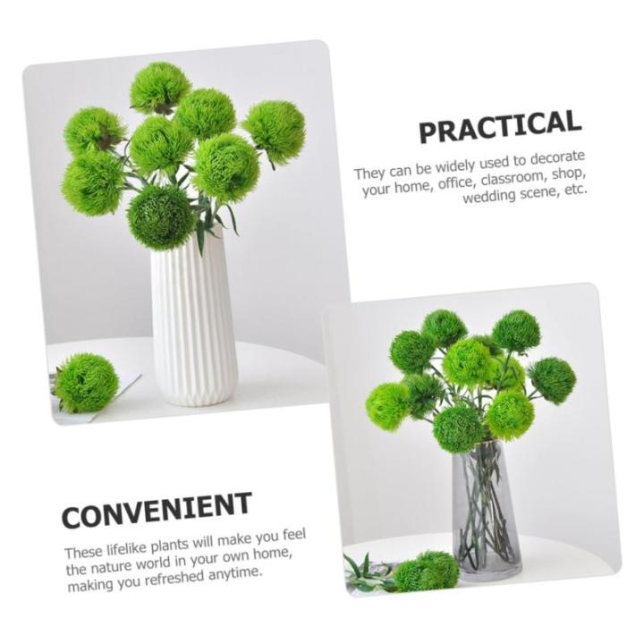 2St künstliche Pflanzenballverzierung dekorative Kunstpflanzen Simulation Formschnittpflanze Buchsbaum Kugel zimmerpflanzen Kunstpflanzen drinnen Zweige für Vase Weich-PVC Green