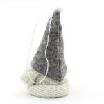 Vilten / breien kabouter/kabouter als boomopknoping / hanger in set van 4, grootte per kabouter ca. 5 x 5 x 10,5 cm.