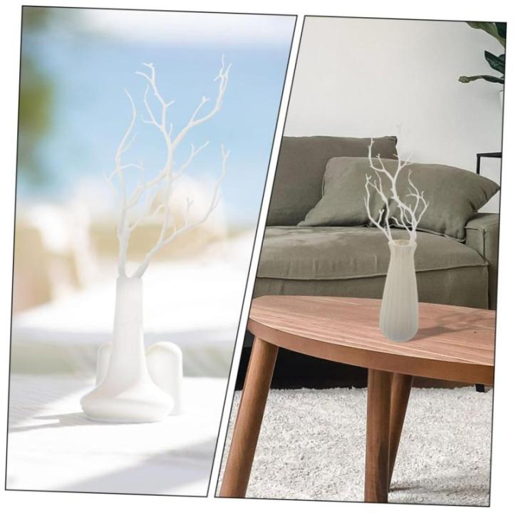 6st Faux Geweih Zubehör Künstliche Blumenkunst Dekorative Pflanzenstiele Manzanita Trockene Zweige Künstliches Geweih, Getrocknete Äste Anordnung Der Pflanzenzweige Plastik Wei