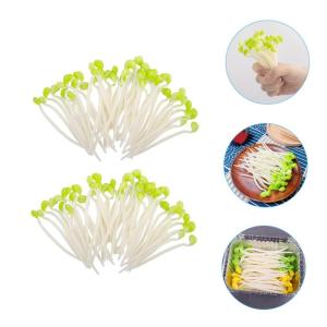 1 Satz Foto-Requisiten Home Decor Wohnungsdeko Gefälschtes Gemüse Realistisches Gemüse Künstliche Sojasprossen-Ornament Rustikale Küchendekoration Plastik Light Green 50 Stüc
