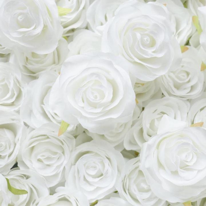 Weißer Rosen-Blumen-Wand-Hintergrund, Künstlicher Wand-Blumen-Hintergrund 3D-Seiden-Hortensie-Rosen-Blumen-Panel Für Foto-Hintergrund-Home-Party-Hochzeits-Hintergrund-Dekoration