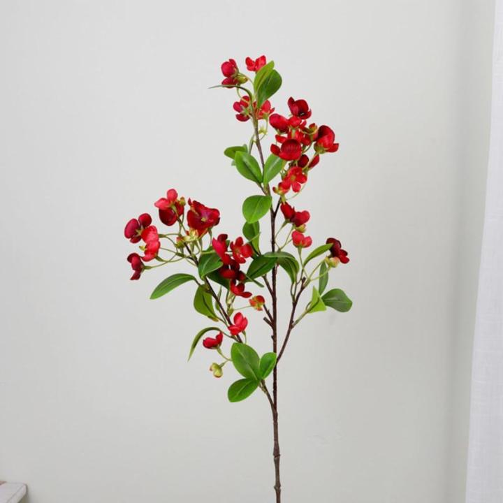 Hortensie, künstliche Blume, einzelne künstliche Hortensie, Blumenstrauß, Blumenarrangement, Dekoration für Zuhause, DIY, Hochzeit, Tafelaufsatz (Rot)