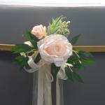 6 Stück Hochzeitszeremonie Ornamente Raffinierte Stuhlverzierungen Mit Künstlichen Blumen Kirchenbänken Blumen